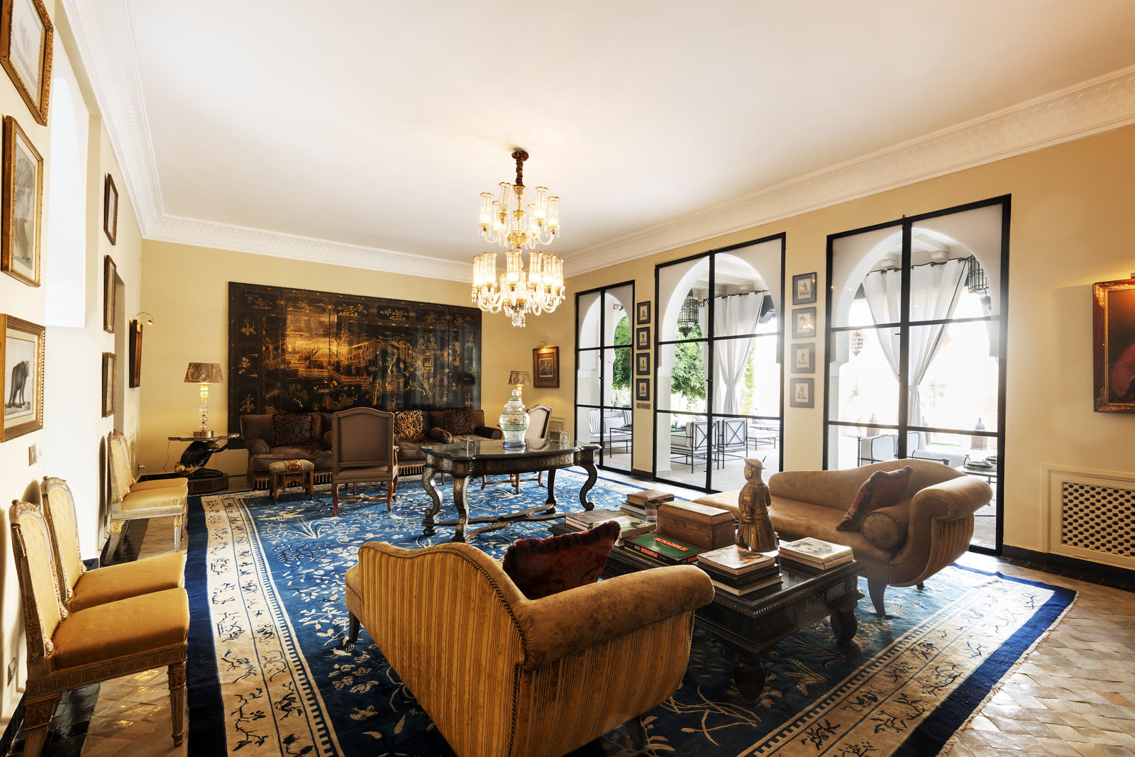 Le grand salon de la Villa El Moughani